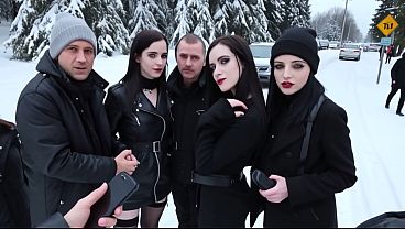 Image Goths cumfest winter party in Transylvania - AI Interactive Video