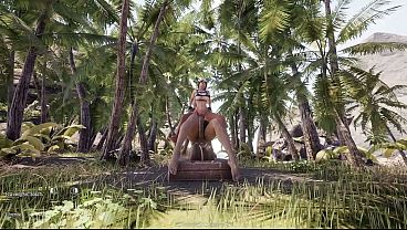 Image A 3D hentai game in which Lara Croft drives over dicks like a car.