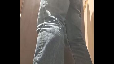 Image Risky Public Bathroom Jerk Off - Hot Back View