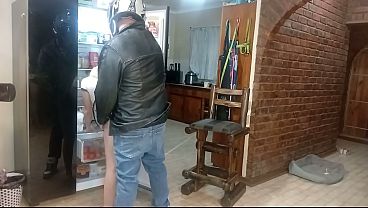 Image Biker fucking my pussy in the kitchen fridge real amateur homemade sex