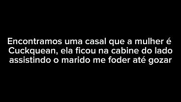 Image Ruivinha Gostosa mamou e deu a buceta pro pau gordo na cabine da casa de swing