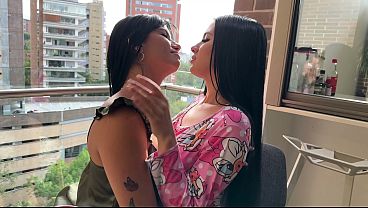 Image My best friend's boyfriend catches us having sex and makes us suck his big cock - AMBAR PRADA