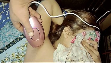 Image Stepbrother Removing Stepsister body & pussy hair