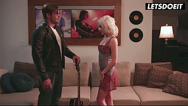 Image Slim Blonde Kiara Sucks Balls Then Gets Pounded - LETSDOEIT