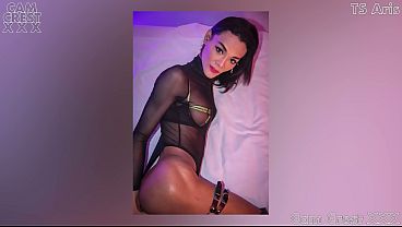 Image TS Aris Poses in Her Fetish Gear Before Getting Fucked