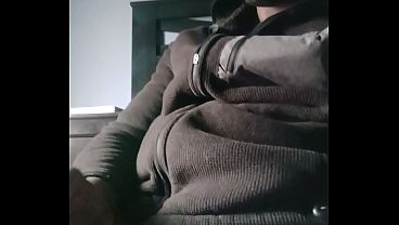 Image Stroking my cock on my back porch till I have an explosive cumshot (full video on premium)