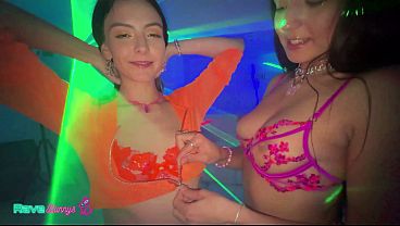 Image Serena Hill And Sasha Tatcha Ignite The Neon Night In Wild Threesome!