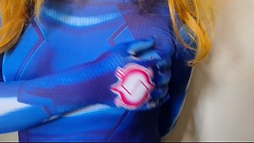 Image Trans Samus Soft Tit Slapping with Bbc dildo and Lactating her Puffy Nipples