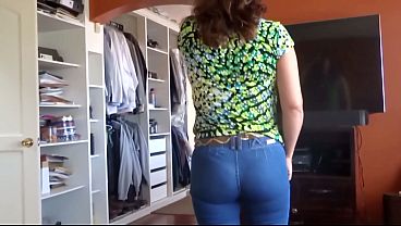 Image My stepson gets too excited while caressing my ass and cums in my pussy.