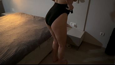 Image Caught peeking at my roommate - she punished me with a blowjob and took my load on her stomach