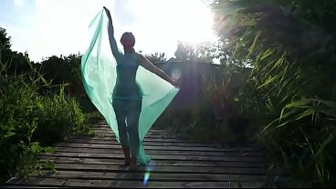 Image Semi-nude dance on planke