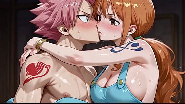 Image Natsu (FT) x Nami (OP) AI