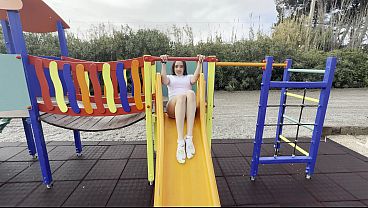 Image We found a busty Latina playing in a park and she started sucking my dick and my friends' dicks until someone caught us and we ran away - Michi