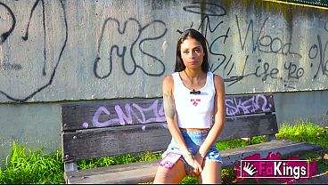 Image Colombian sex freak casting in Spain. Breiny Zoe fucks a big cock on FAKings