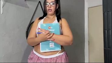 Image Colegial ficou com tes&atilde_o e deu a buceta para o professor
