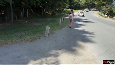 Image Public Cumwalk next to the Beach and Risky Sex in the Bushes