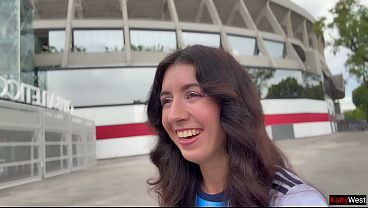 Image Katty West is obsessed with football and sex! So she finds a fan for a hot fuck!