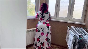 Image A stepmom with big tits allowed her stepson to gently insert a dick into her big ass