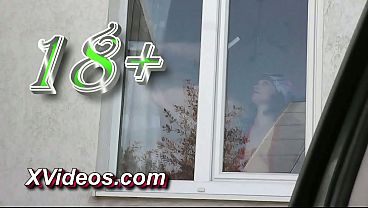 Image Public nudity Naked in public. Taxi driver watching a hot sexy woman Milf which in robe without panties and bra clean kitchen window Outdoors Outside Boobs Big natural tits Hairy pussy Blonde Voyeur