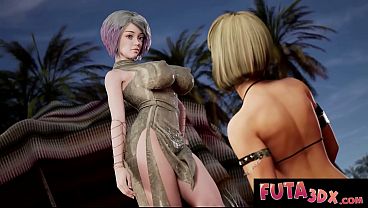 Image FUTA3DX - Hot Big Dicked Babe Fucks Her Gf In Desert