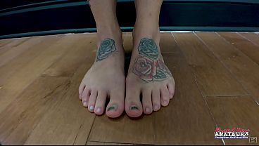 Image Petite Inked MILF Sabrina Sloppy Deepthroat Greedy Cum Swallow!
