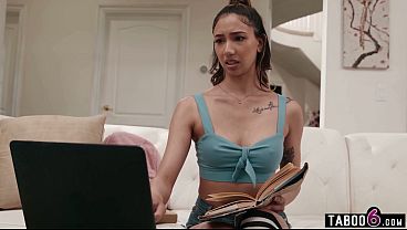 Image Asian teen babysitter Kimora Quin gets caught by the husband