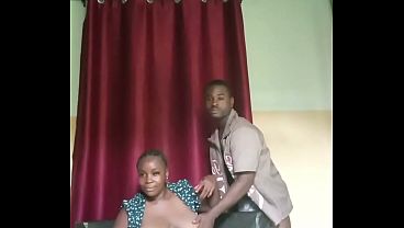 Image A hot standing sex and a heavy creampie