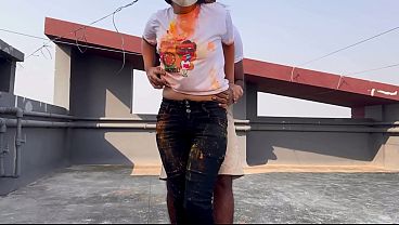Image Holi Celebration with Hot Saali hindi sex video