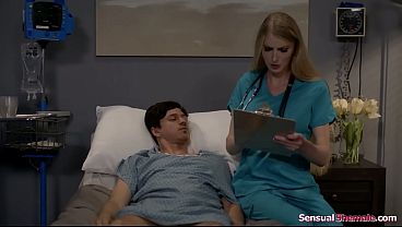 Image Busty trans nurse handles patients boner