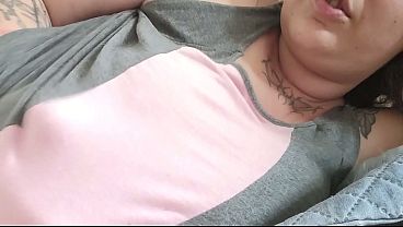 Image playing with my boobs under my shirt and giving you milk