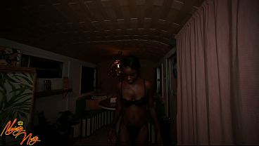 Image Ebony gets fucked outside of a treehouse