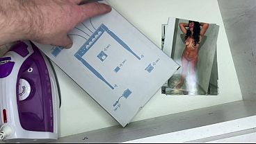 Image The stepson discovered naked photos of his stepmom and decided to show her, from the sight of her pictures she got very turned on, made a deep blowjob and finished from anal sex