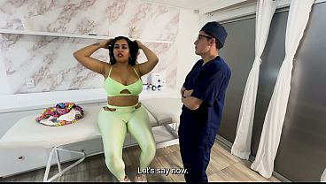 Image Gynecologist examines the spacious pussy of his curvy Colombian MILF patient with his big cock.