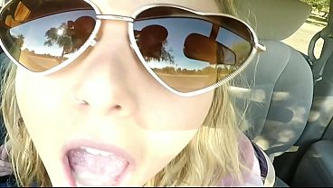 Image Picked Up Cute Girl with Braces for Blowjob in Car