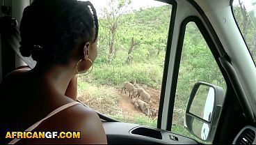 Image Horny Ebony GF Demands To Suck My Dick In The Middle of Safari Trip
