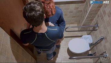 Image Twink Sucks Cock in Dirty Public Bathroom: Sock & Sneaker Fetish Fuck