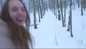 Image During a Lovely Walk in the Winter Forest, My Pussy Was Filled to the Limit 4K HD Tim Team