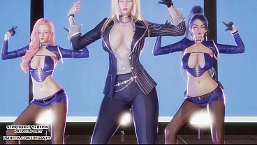 Image [MMD]  TWICE - Talk that Talk  Ahri Seraphine Kaisa Sexy Kpop Dance League of Legends Hentai Uncensored 4K 60FPS