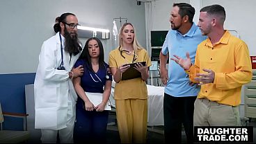 Image Stepdaughters Khloe Kapri and Melztube rides their stepdads cocks as they are willing to do everything to get the best semen samples