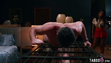 Image Arab teen finds her neighbors hot MILF wife locked in a cage