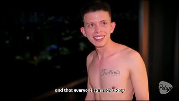 Image EMPANADAS salesboy from CABECERA Bucaramanga in his first porn casting (PART 2) - He fucks her pussy hard on top of the empanada thermos and cums on her face!