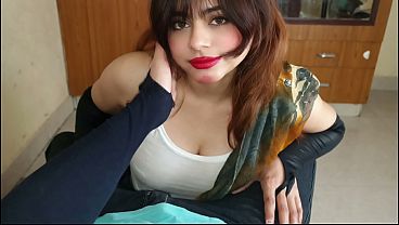 Image Hot Indian girl giving juicy blowjob in return of hard Doggystyle and missionary fuck.