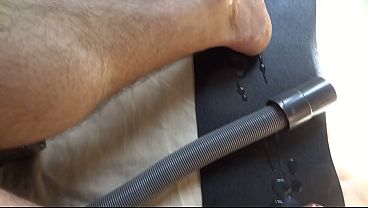 Image flexible vacuum cleaner suck my cock hand-free huge cumshot