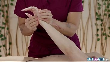 Image Masseuse helps client get ready for anal