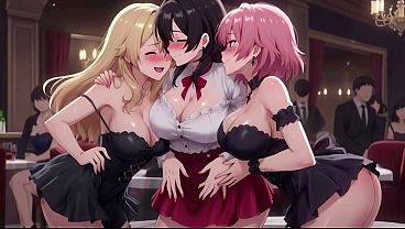 Image Hentai Lesbian threesome at a private party Part 2 Electro Blues