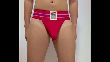 Image Play Bulge & Cum in Red Underwear Ep2