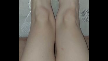 Image Smooth Legs Pressuring Cute Feminine Dick Hot Masturbating Pre Cum