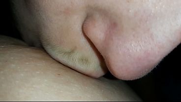 Image My slave kisses my feet, licks my navel, licks my nipples, licks my pussy