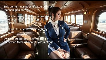 Image He fucked a gorgeous flight attendant with his big black cock while her husband was piloting the plane. [AI Audio]