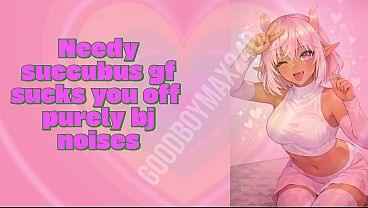 Image Needy succubus gf sucks you off - pure blowjob bj noises, throat noise, asmr audio porn